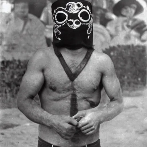 Image similar to mexican luchador with mask 1 9 7 0's photo