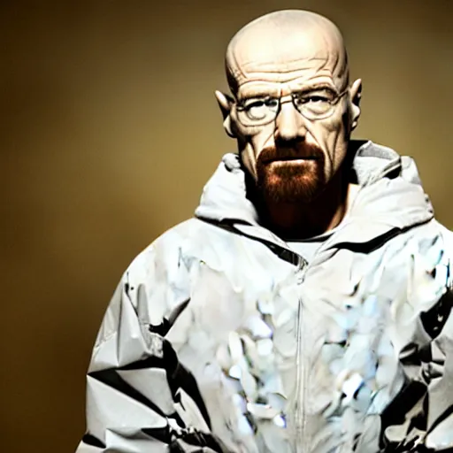 Image similar to walter white as a pile of white flour powder, white powder