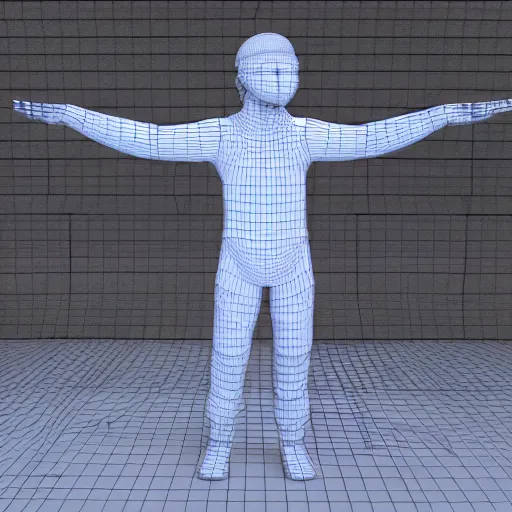 Prompt: 3D render T-pose