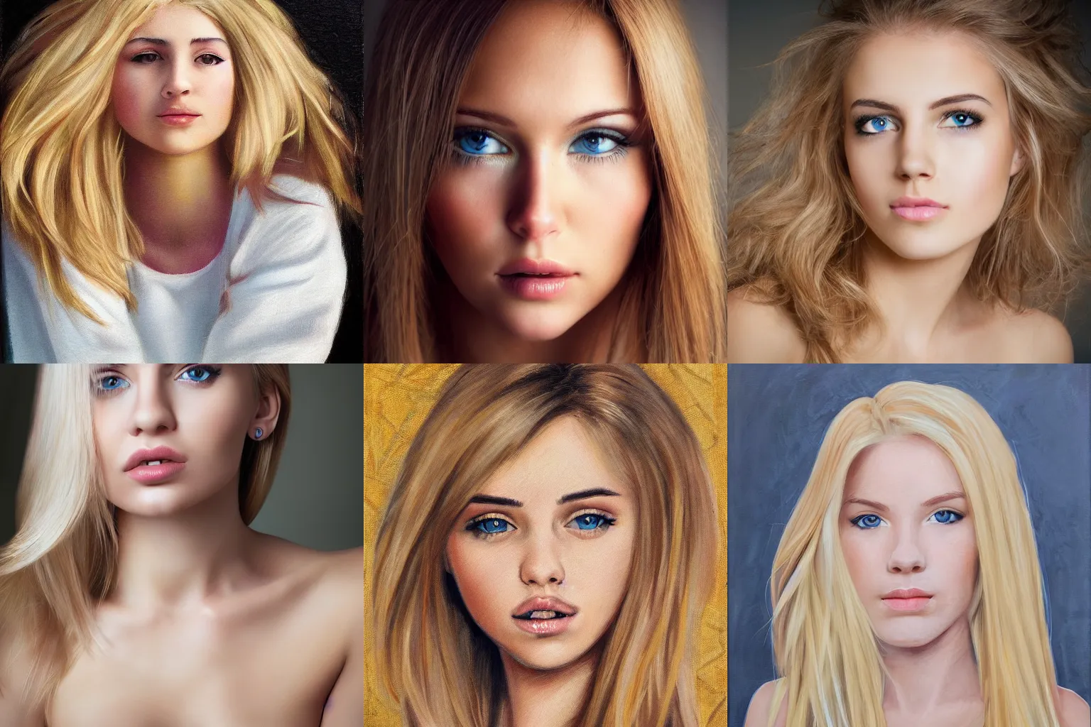 Prompt: detailed portrait of a beautiful blonde girl