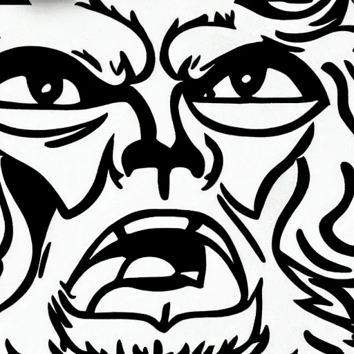 Image similar to apollo screaming face close up coloring pages