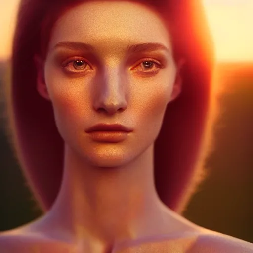 Image similar to photographic portrait of a stunningly beautiful translucent android female in soft dreamy light at sunset, contemporary fashion shoot, by edward robert hughes, annie leibovitz and steve mccurry, david lazar, jimmy nelsson, breathtaking, 8 k resolution, extremely detailed, beautiful, establishing shot, artistic, hyperrealistic, beautiful face, octane render