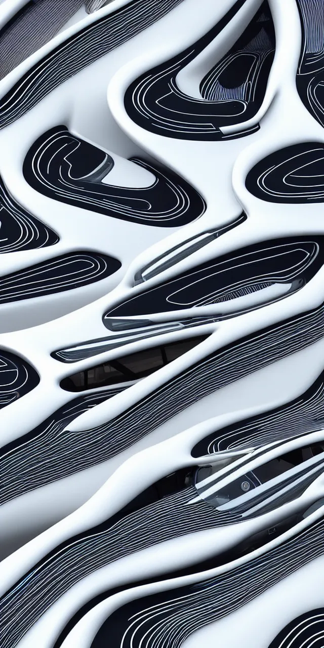 Prompt: A seamless pattern of photorealistic futuristic sci-fi white and gold concept cars designed by by zaha hadid and karim rashid, close-ups, detail shots, ash thorp khyzyl saleem, 3D, futuristic cars, Blade Runner 2049 film, BMW and Mercedes concept cars, large patterns, Futuristic, Symmetric, Hajime Sorayama, Marc Newson, mecha robot details, robotic machinery, Macro details, keyshot product render, plastic ceramic material, Transparent Glass surfaces, Backlit, glowing lights, shiny gloss mirror reflections, High Contrast, metallic polished surfaces, seamless pattern, Dynamic lighting, white , grey, black cyan gold and aqua colors, Octane render in Maya and houdini, vray, ultra high detail ultra realism, unreal engine, 4k in plastic dark tilt shift