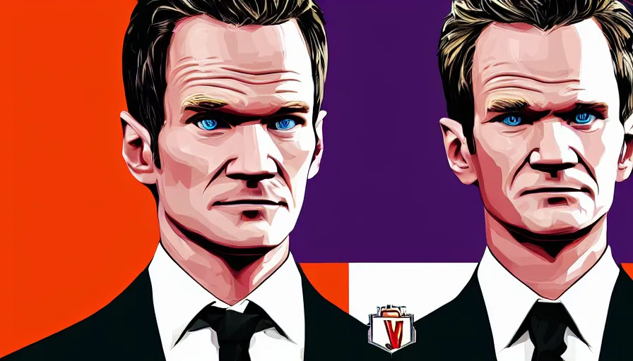 Prompt: Neil Patrick Harris in GTA V artwork style, digital art