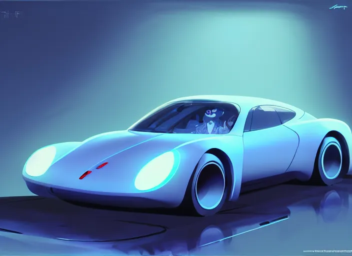 Prompt: (futuristic Porsche designed by Apple), Ilya Kuvshinov, digital, concept art, Kyoto animation, last exile, blue submarine no. 6,loish, murata range, kawaii, yoshitaka amano, studio lighting, manga, bright colors, beautiful, 28mm lens,alphonse mucha, vibrant high contrast, gradation, jean giraud, moebius, fantasy, rule of thirds, fibonacci, intricate, cel shaded, flat, matte print, makoto shinkai