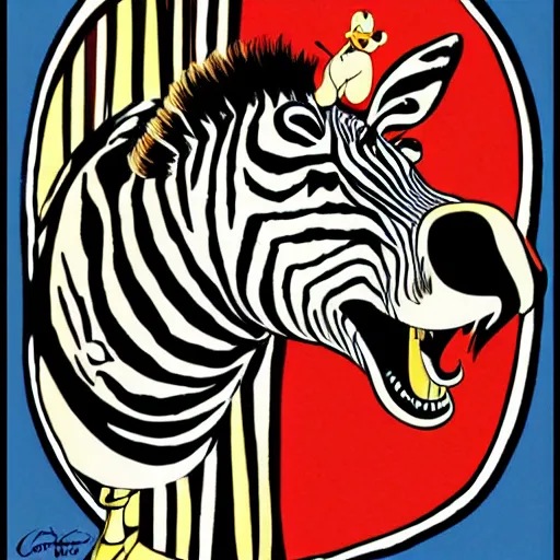 laughing zebra cartoon
