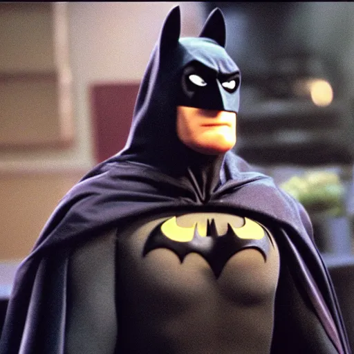 Image similar to A film still of Batman, from The Muppets