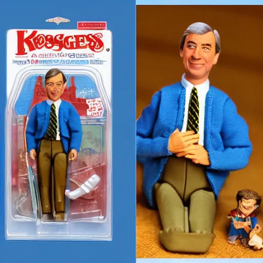 Image similar to “mr rogers as a 1980s Kenner action figure”