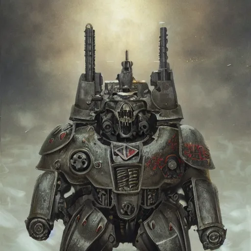 Prompt: warhammer 4 0 k god emperor bones power armor, anthropomorphic shiba inu face visible metal, stuning 3 d render, masterpiece, glowing black aura, foggy dark, by donato giancola and greg rutkowski and wayne barlow and zdzisław beksinski, realistic face