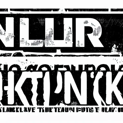 Image similar to n ° 1 - text, punk font