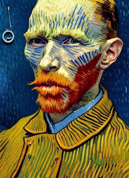 Image similar to hyper realistic charater in cape town painted by vincent van gogh by chiara bautista and norman rockwell and greg rutkowski weta studio, and lucasfilm