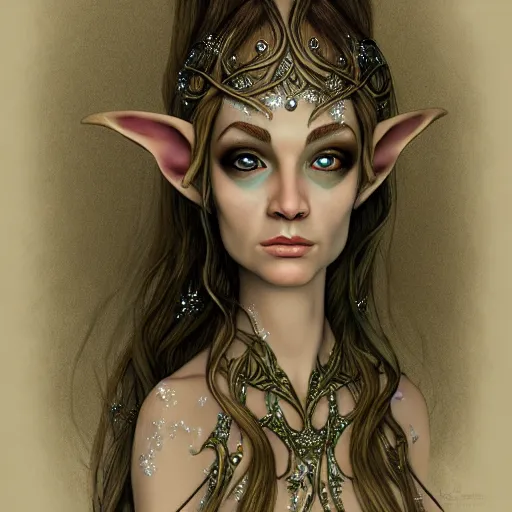 Prompt: highly detailed portrait of an elven fairy