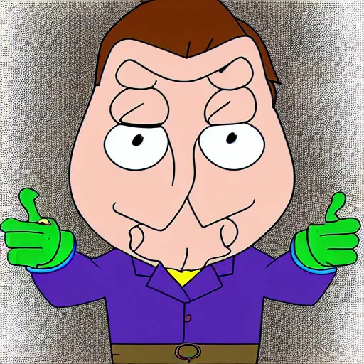 Image similar to the joker family guy art style