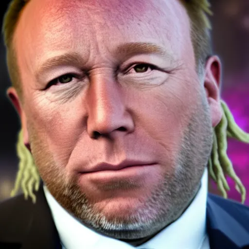 Prompt: Alex Jones appears as Lil Wayne, close up, high quality, photo