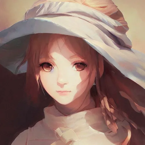 Prompt: painting by krenz cushart!!, portrait of a beautiful girl floating in the clouds, finely detailed features, intricate brush strokes, beautiful lighting, trending on pixiv fanbox.