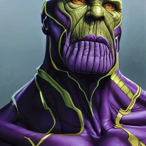 Image similar to Thanos, artwork by Dave Dorman,