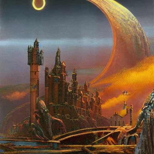 Image similar to menacing secrets of house medici, save me the silver covenant, in the style of bruce pennington and jeff easley, 8 k resolution