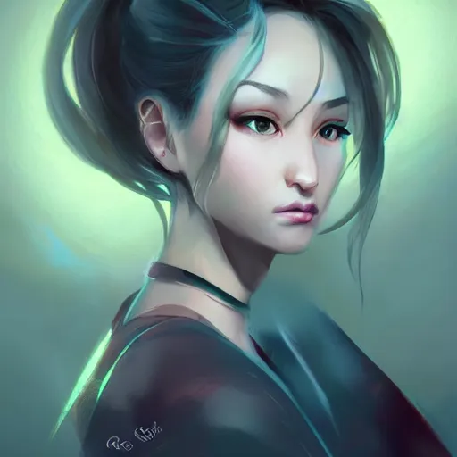 Image similar to pretty girl portrait profile picture, dramatic lighting, digital painting, arcane magic, by rossdraws