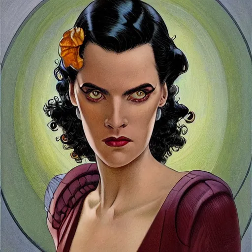 Prompt: a streamline moderne, art nouveau, multi - ethnic and multi - racial portrait in the style of larry elmore, and in the style of donato giancola, and in the style of charles dulac. intelligent, expressive, very large eyes. symmetry, ultrasharp focus, dramatic lighting, photorealistic digital painting, intricate, elegant, highly detailed, symmetrical.