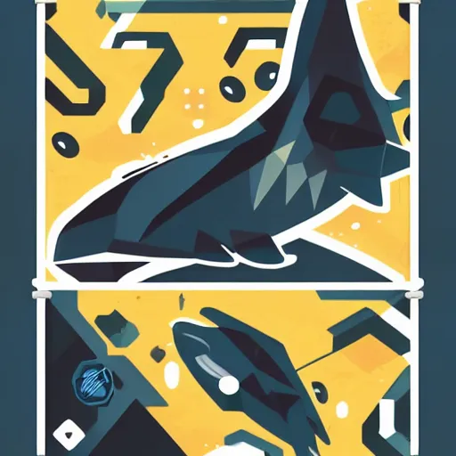 Image similar to Orca profile picture by Sachin Teng, symetrical, Vector , geometric shapes background, graffiti, street art:2 by Sachin Teng:4