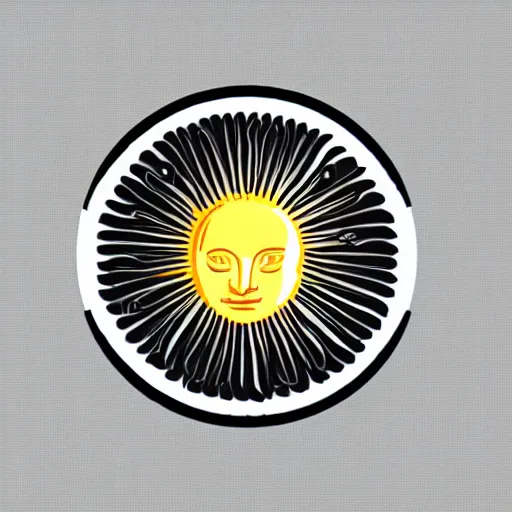 Prompt: logo design the sun