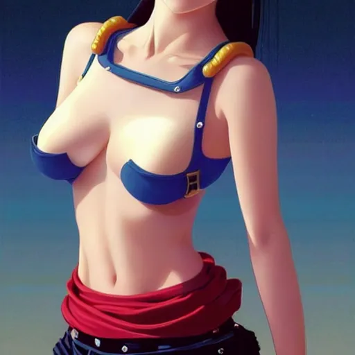 Image similar to a beautiful young japanese natalie portman alluring gravure model, wearing elaborate designer tank top, by akira toriyama and wlop and ilya kuvshinov and artgerm and, aesthetic, gorgeous, stunning, alluring, attractive, artstation, deviantart, pinterest, digital art