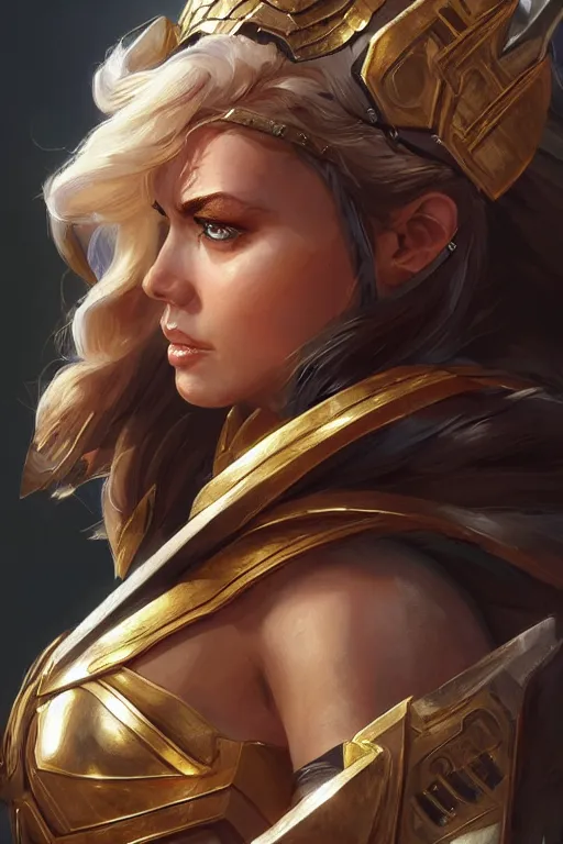 Image similar to amazon valkyrie athena, d & d, fantasy, portrait, highly detailed, headshot, digital painting, trending on artstation, concept art, sharp focus, illustration, art by artgerm and greg rutkowski and magali villeneuve