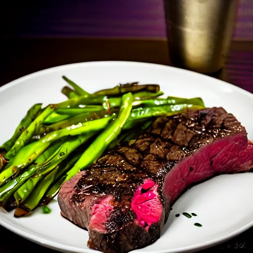 Image similar to a plate of wagyu steak, food photography