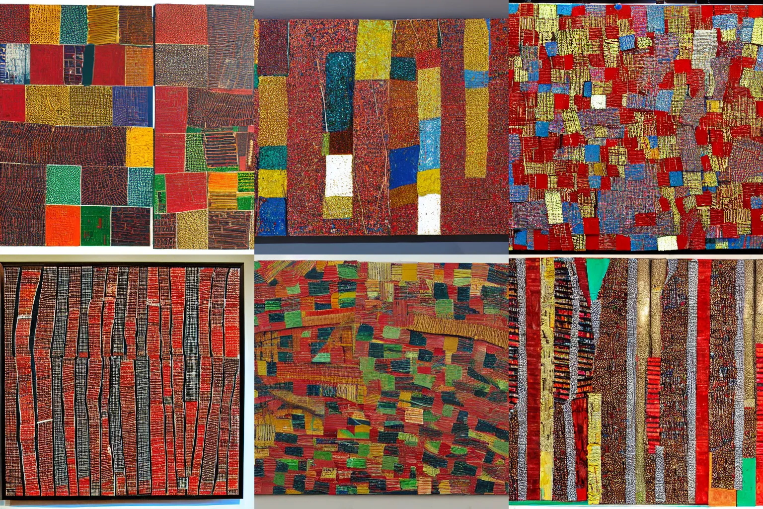 Prompt: artwork in the style of el anatsui,