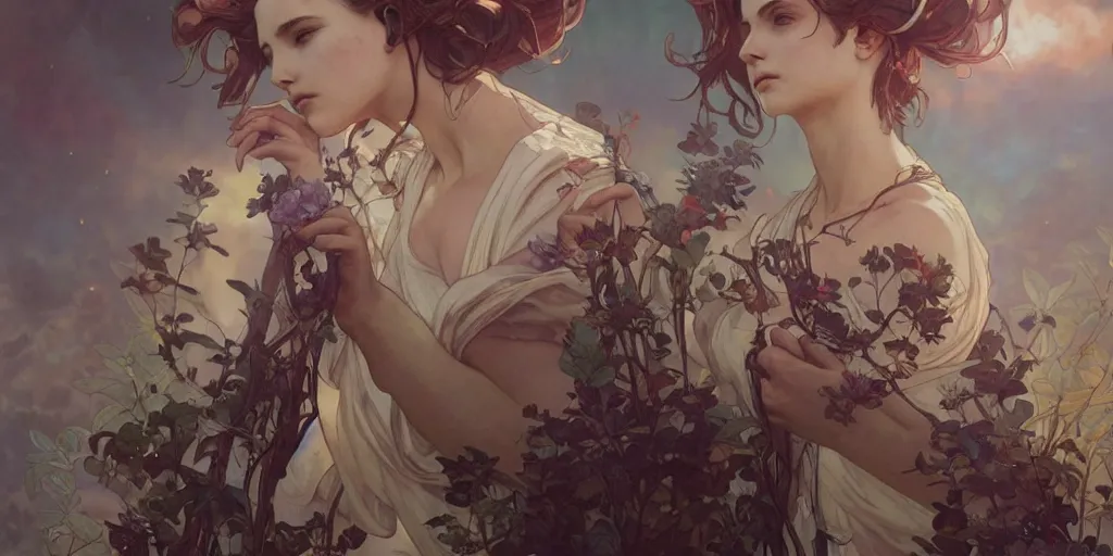 Image similar to dreamscape, female, art by artgerm and greg rutkowski and alphonse mucha and loish and wlop, highly detailed sculpture, intricate detailed, ommatidia, 8 k, cinematic atmosphere, post - processing