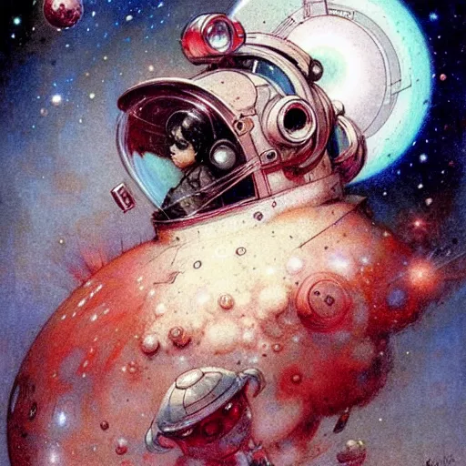 Prompt: ( ( ( ( ( 1 9 5 0 s retro future outer space muted colors. ) ) ) ) ) by jean baptiste monge!!!!!!!!!!!!!!!!!!!!!!!!! chrome red