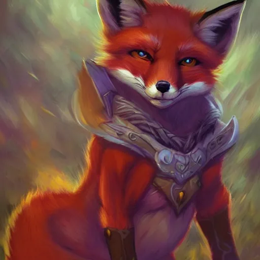 Prompt: A fox , art by World of Warcraft Art Director, art station