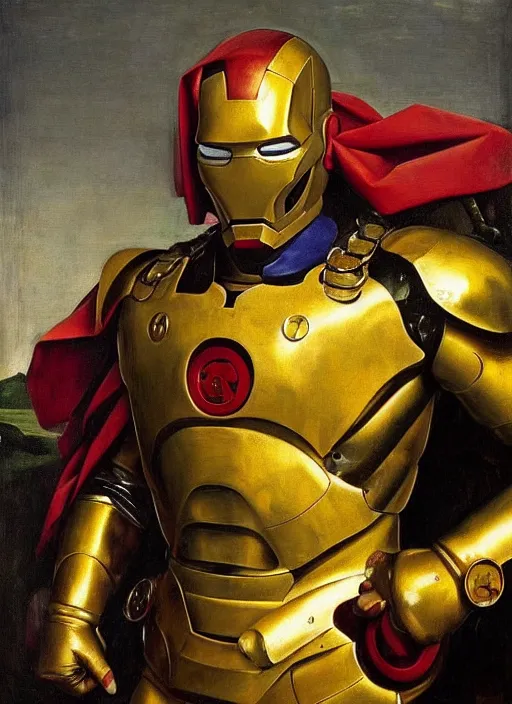 A Ironman In Ancient Suit With His Suit As War Armor Stable Diffusion Openart