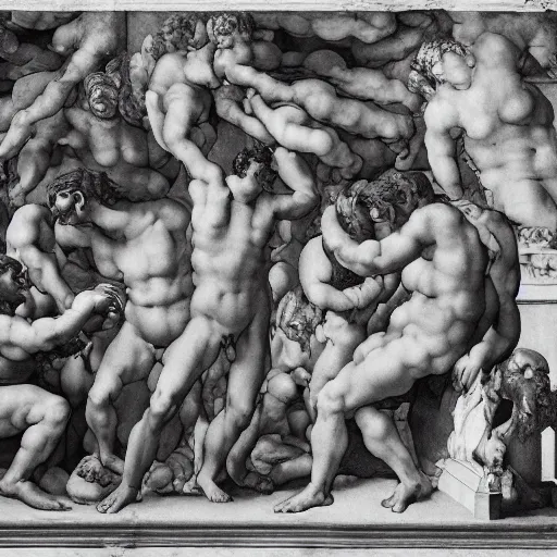 Prompt: an argument on twitter, by michelangelo