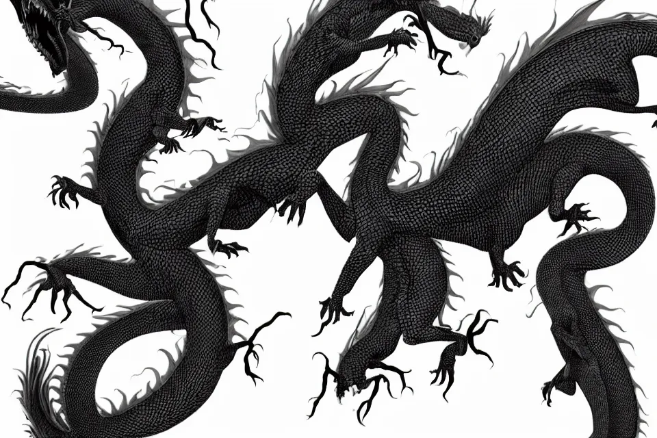 Prompt: x - ray photos of dragons.