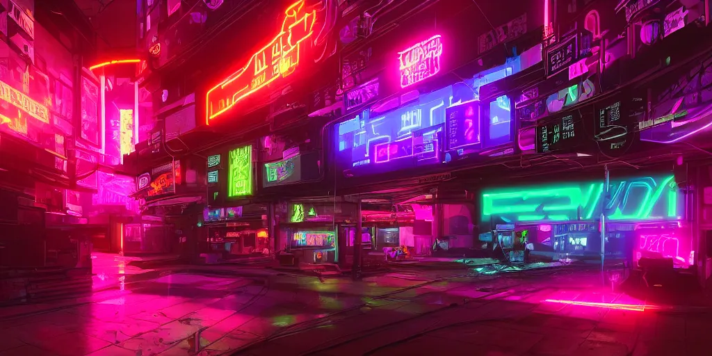 Image similar to twitch, cyberpunk, neon, glow, neon sign