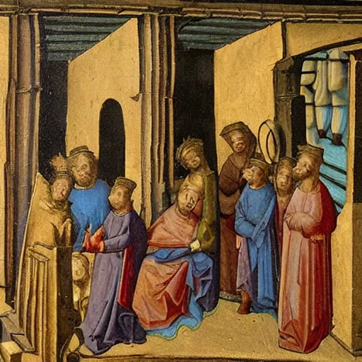 Image similar to a medieval painting of the wifi not working