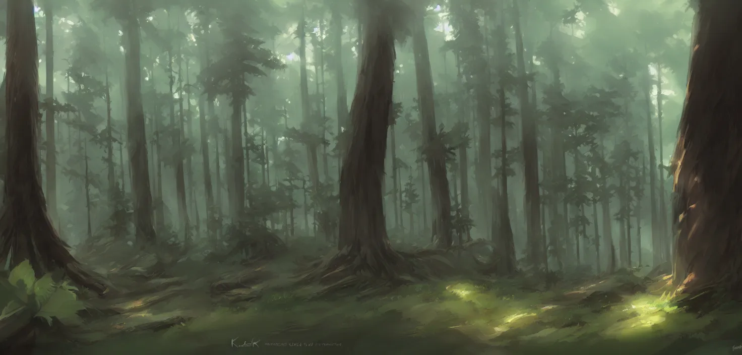 Prompt: dark forest by cushart krenz