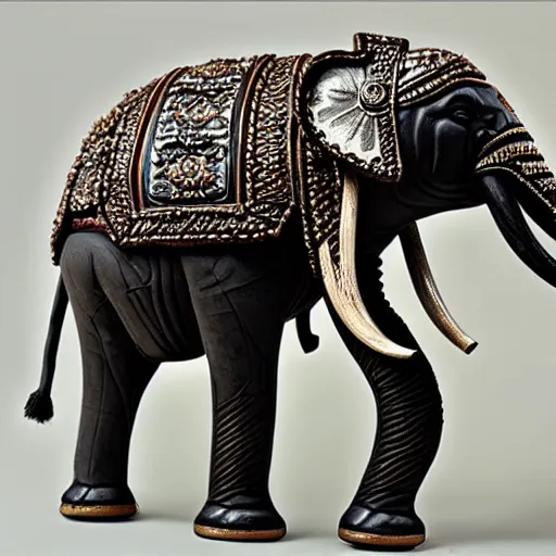 Prompt: elaborate elephant war armor