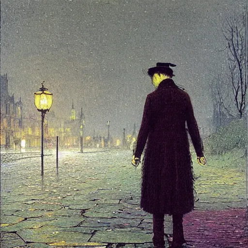 Image similar to A character by John Atkinson Grimshaw