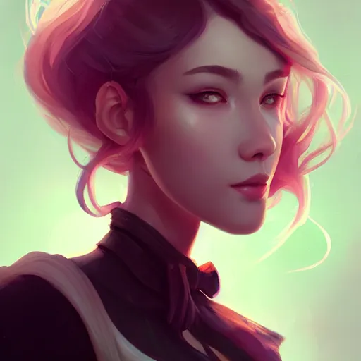 Image similar to a portrait of a beautiful model, art by lois van baarle and loish and ross tran and rossdraws and sam yang and samdoesarts and artgerm, digital art, highly detailed, intricate, sharp focus, Trending on Artstation HQ, deviantart, unreal engine 5, 4K UHD image