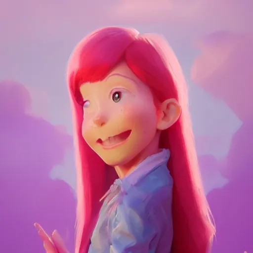 Image similar to painted portrait of a strawberry shortcake, fantastically pastel colors, octane render, matte painting concept art, official fanart behance hd artstation by jesper elsing, by rhads and makoto shinkai and lois van baarle and ilya kuvshinov and rossdraws