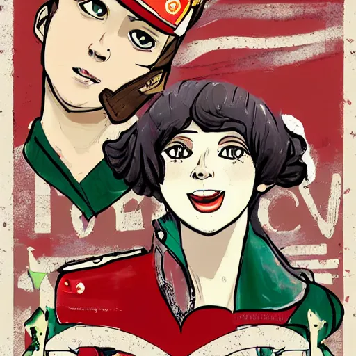 Prompt: love with beautiful comrade by @ cohail