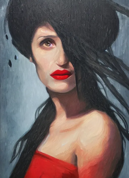 Prompt: aradia from night of revenge, portrait, oil painting, detailed