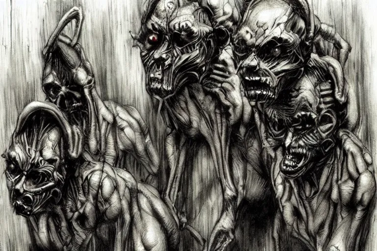 Image similar to mad creepy cerberus artwork by ben templesmith