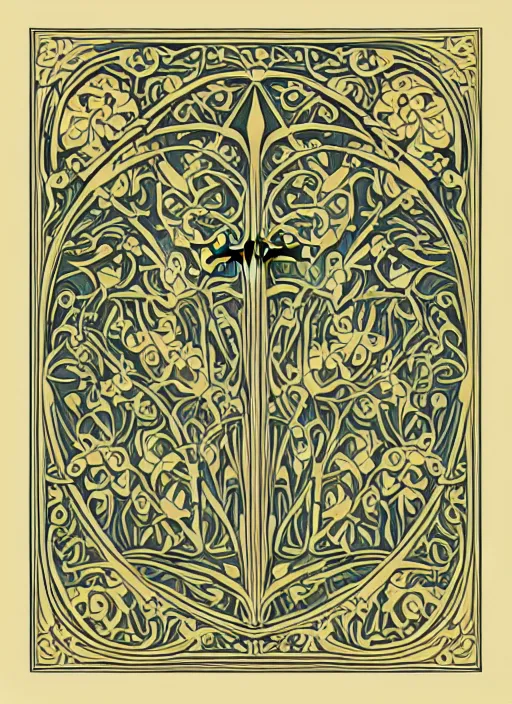Image similar to art nouveau ornament symbolique pimpernel traditional oriental geometrical borders for design stock vector, painting