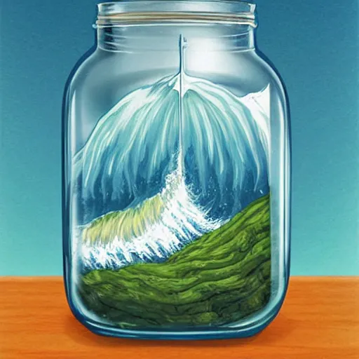 Image similar to a tsunami in a jar