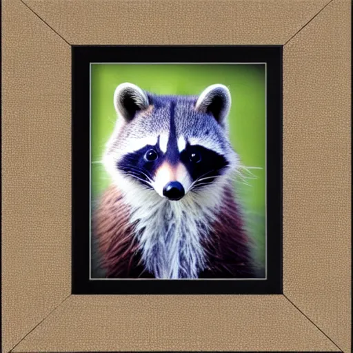 Image similar to framed picture from a majesty raccoon