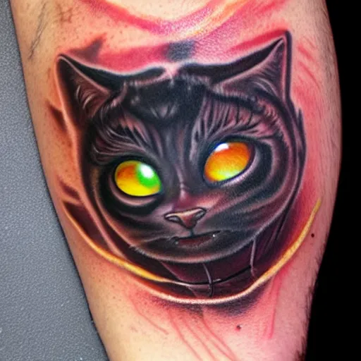 Prompt: andy richter, glowing eyes, by john reuss, tattoo