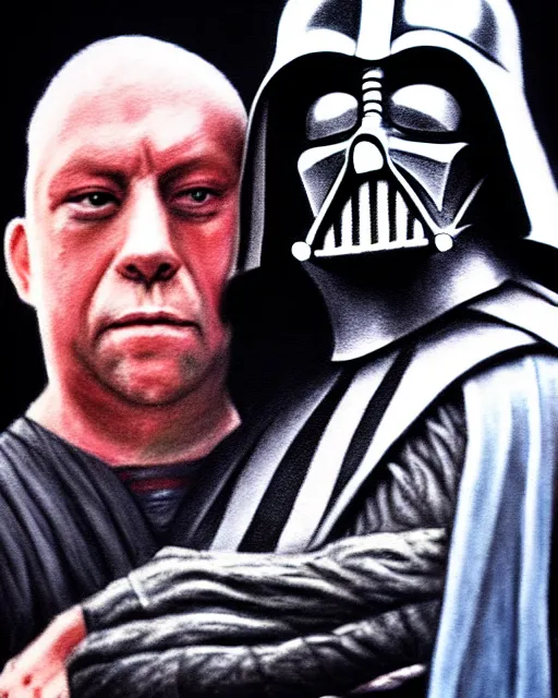 Prompt: pastel painting portrait of darth vader force choking a man, high production value, intricate details, high resolution, hdr, high definition, masterpiece, realistic, ultrarealistic, highly detailed, hd, sharp focus, non blurry, sharp, smooth